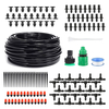 Drip Irrigation Kit, Inhocon 59 ft Mist Garden Irrigation System with 1/4" Tubing Hose Watering Drip Kit