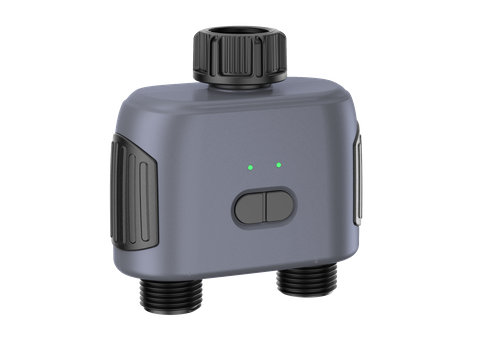 WiFi Water Timer for Garden Hose with Brass Inlet,Smart Hose Timer with WiFi Hub, APP & Voice Control,Up to 20 Watering Plans, 2-Zone Sprinkler Drip Irrigation System Controller for Yard Lawn Watering