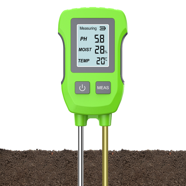 Soil pH Meter Kit with Moisture, Temperature, Humidity, fertility,and PH Test, LCD Display Soil Moisture Meter for ​Garden, Agriculture, etc