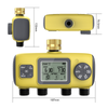 Inhocon Water Timer 4 Outlets Hose Watering Sprinkler Timer, with 4 Independent Watering Zone LCD Display Rain Delay Mode Manual Mode 360° Brass Inlet Metal Filter IPX6 Waterproof for Yard
