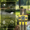 Inhocon Water Timer, 3 Outlets, Hose Watering Sprinkler Timer, with 3 Independent Watering Zone LCD Display Rain Delay Mode Manual Mode 360° Brass Inlet Metal Filter, IPX6 Waterproof for Yard Watering