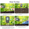 Digital 5-in-1 Soil Tester Double Needle High Precision Moisture Meter Temperature Humidity PH Fertility Sunlight Tester