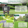 SGW06M Water Timer for Garden Hose - 2 Zone Sprinkler Timer with Rain Delay/Manual Watering/Automatic Irrigation for Yard Lawn