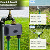 WiFi Water Timer for Garden Hose with Brass Inlet,Smart Hose Timer with WiFi Hub, APP & Voice Control,Up to 20 Watering Plans, 2-Zone Sprinkler Drip Irrigation System Controller for Yard Lawn Watering