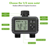 Mini Size Water Timer for Garden Hose, 2 Zone Smart Sprinkler Timer with Rain Delay,Dual-Zone Water Time|Rain Sensor+Manual/Automatic Modes|2025 Waterproof Upgrade|Dual-Program Irrigation System