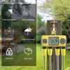 Inhocon Water Timer 4 Outlets Hose Watering Sprinkler Timer, with 4 Independent Watering Zone LCD Display Rain Delay Mode Manual Mode 360° Brass Inlet Metal Filter IPX6 Waterproof for Yard