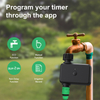 WiFi Sprinkler Timer with Brass Inlet Smart Water Timer Hose Timer Irrigation Timer with WiFi Hub, Up to 20 Separate Watering Schedules With 5V1A Adapter