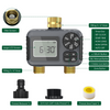 SGW06M Water Timer for Garden Hose Brass Inlet and Outlets - 2 Zone Sprinkler Timer with Rain Delay/Manual Watering/Automatic Irrigation for Yard Lawn