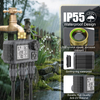 2025 Ne Water Timer with Dial 3 Outlets, Hose Watering Sprinkler Timer, with 3 Independent Watering Zone LCD Display Rain Delay Mode Manual Mode 360° Brass Inlet Metal Filter