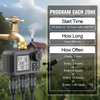 2025 Ne Water Timer with Dial 3 Outlets, Hose Watering Sprinkler Timer, with 3 Independent Watering Zone LCD Display Rain Delay Mode Manual Mode 360° Brass Inlet Metal Filter