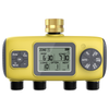 Inhocon Water Timer 4 Outlets Hose Watering Sprinkler Timer, with 4 Independent Watering Zone LCD Display Rain Delay Mode Manual Mode 360° Brass Inlet Metal Filter IPX6 Waterproof for Yard