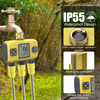 Inhocon Water Timer, 3 Outlets, Hose Watering Sprinkler Timer, with 3 Independent Watering Zone LCD Display Rain Delay Mode Manual Mode 360° Brass Inlet Metal Filter, IPX6 Waterproof for Yard Watering