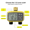 Inhocon Sprinkler Timer with Dual Outlets Programmable Water Hose Timer 2 Outlet for Garden, Automatic Irrigation Timer IP54 with Rain Delay/Manual, Outdoor Hose Timer Controller for Lawn, Yard, Pool