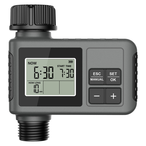 2025 New Outdoor Garden Hose Faucet Timers, Programmable Water Sprinkler Timer with Rain Delay/Manual/Automatic Drip Irrigation and Lawn Watering System for Yard, 1 Outlet