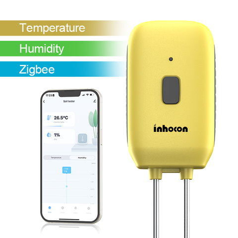  Wireless Soil Sensor with stainless steel Probe Zigbee/Wifi Home Tester Smart Tool Utensil Tool Tool Meter Soil Meter