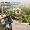 Built-in Battery Dual Outlet Water Timer – Rotary Button, Large Display, Type-C Charging & PC Waterproof Cover for Lawn Sprinkler System Outdoor Irrigation Controller for Garden Hose