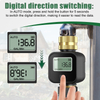 Garden Water Faucet Digital Flow Meter, Brass Inlet & Outlet, High Precision Water Flow Sensor