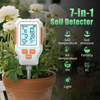 Digital 7 in 1 Soil Test Meter Adjustable Probe Soil Sensor Soil Detector for Lawn /Plants/Garden