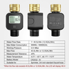 Digital Water Flow Meter, Brass Inlet with Metal Thread, High Accuracy Water Flow Sensor for Outdoor Garden 