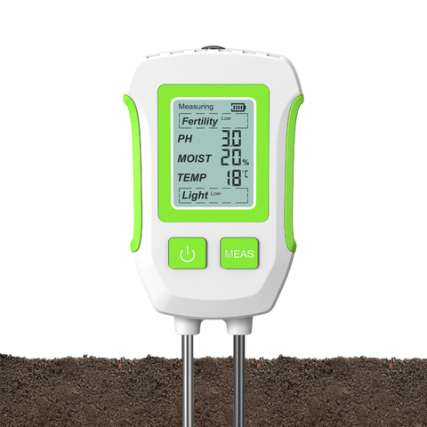 Hot 5 in 1 Digital Soil Moisture Tester Sensor pH, Humidity, Temperature, Light Intensity, Fertility with Backlight LCD Display for Gardening & Farming Smart Soil Meter
