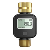 Garden Water Faucet Digital Flow Meter, Brass Inlet & Outlet, High Precision Water Flow Sensor