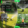 Solar WiFi Sprinkler Timer 2000mAh Dual Outlet Water Timer for Garden Hose End Timer with Brass Inlet USB-C Charging